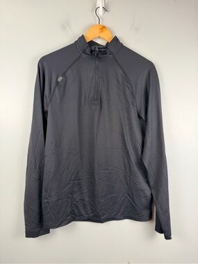 Rhone Session 1/4 Zip in dark grey black size small